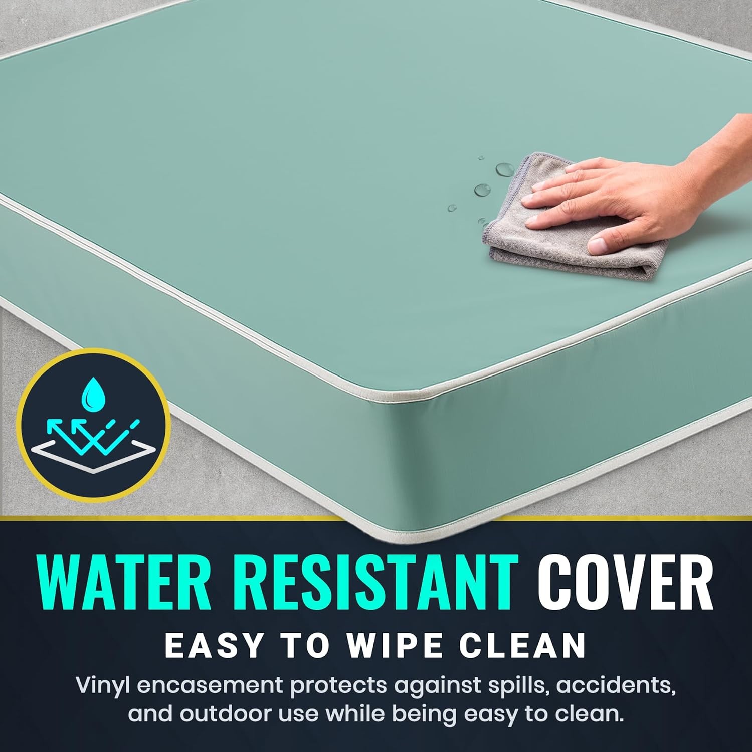 3-Inch Fo Mattr with Water Resistant Vinyl Cover, Firm Mattr,