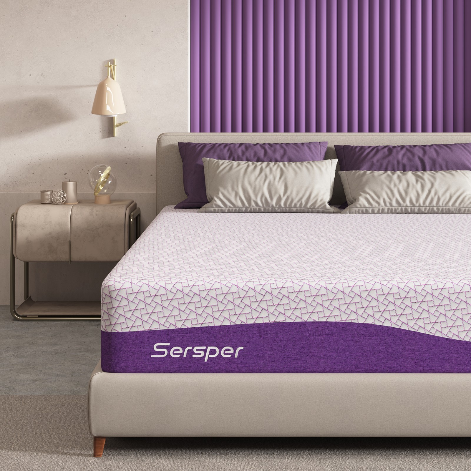 12 inch King Size Cooling Mattress Bed Gel Memory Foam in a Box Medium Firm