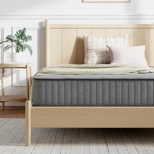 8″ Twin Hybrid Mattress in a Box – Gel Memory Foam, Pocketed Springs, Back Pain