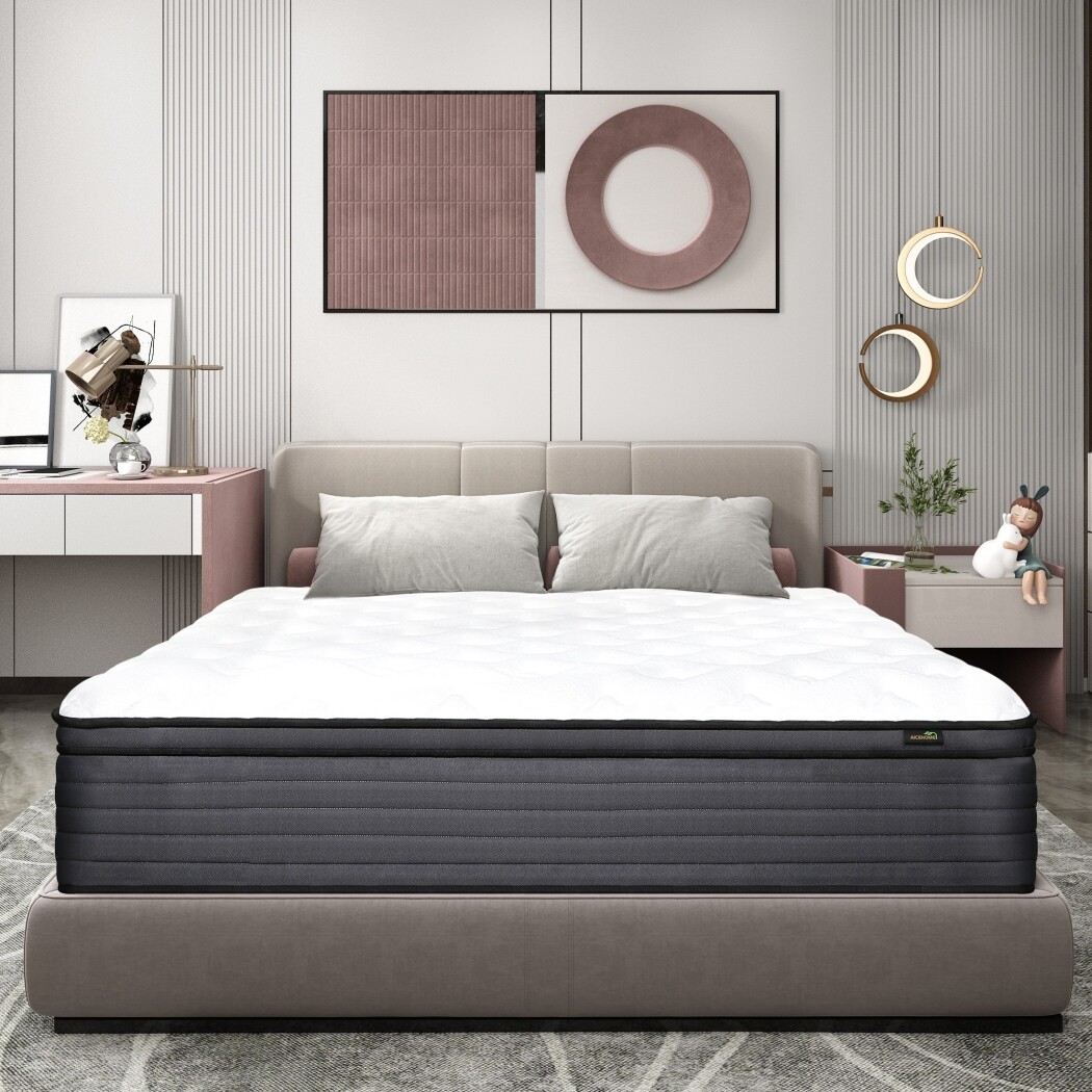 12″ 14″ Gel Memory Foam Mattress Twin Full Queen King Bed Hybrid Spring In A Box