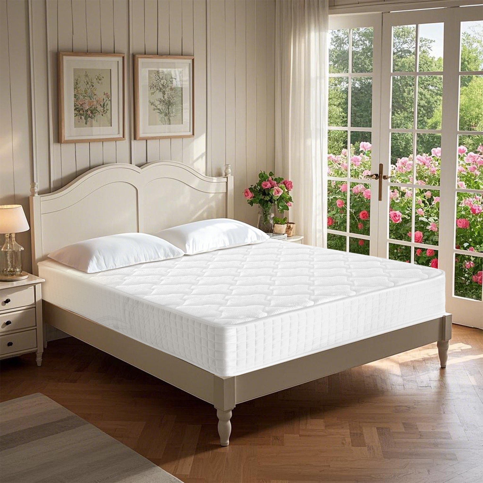 10″ 12″ Gel Memory Foam Mattress Hybrid Spring Twin Full Queen King Bed In A Box