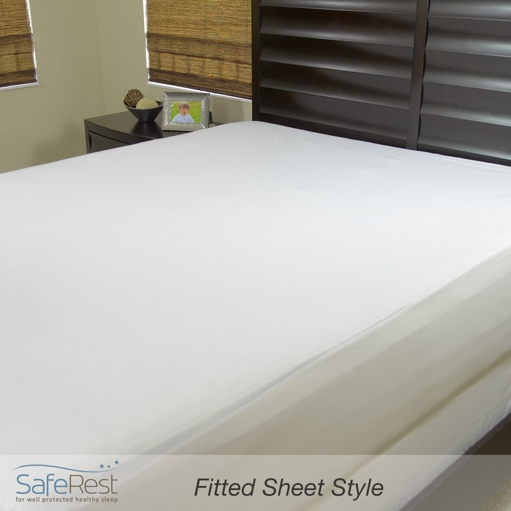 SafeRest Queen Size Classic Plus 100% Waterproof Mattress Protector – Vinyl Free