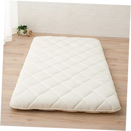 Foldable Futon Mattress Topper CLASSE Full (Mattress 55x79in) White Japanese