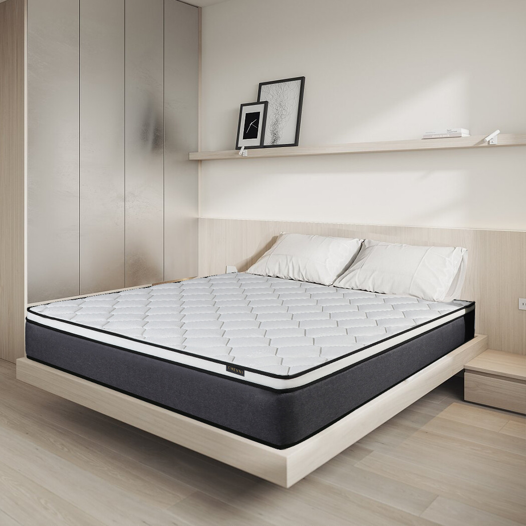 12″/14″ Twin Full Queen King Size Mattress Hybrid Spring Foam White Bed in a Box