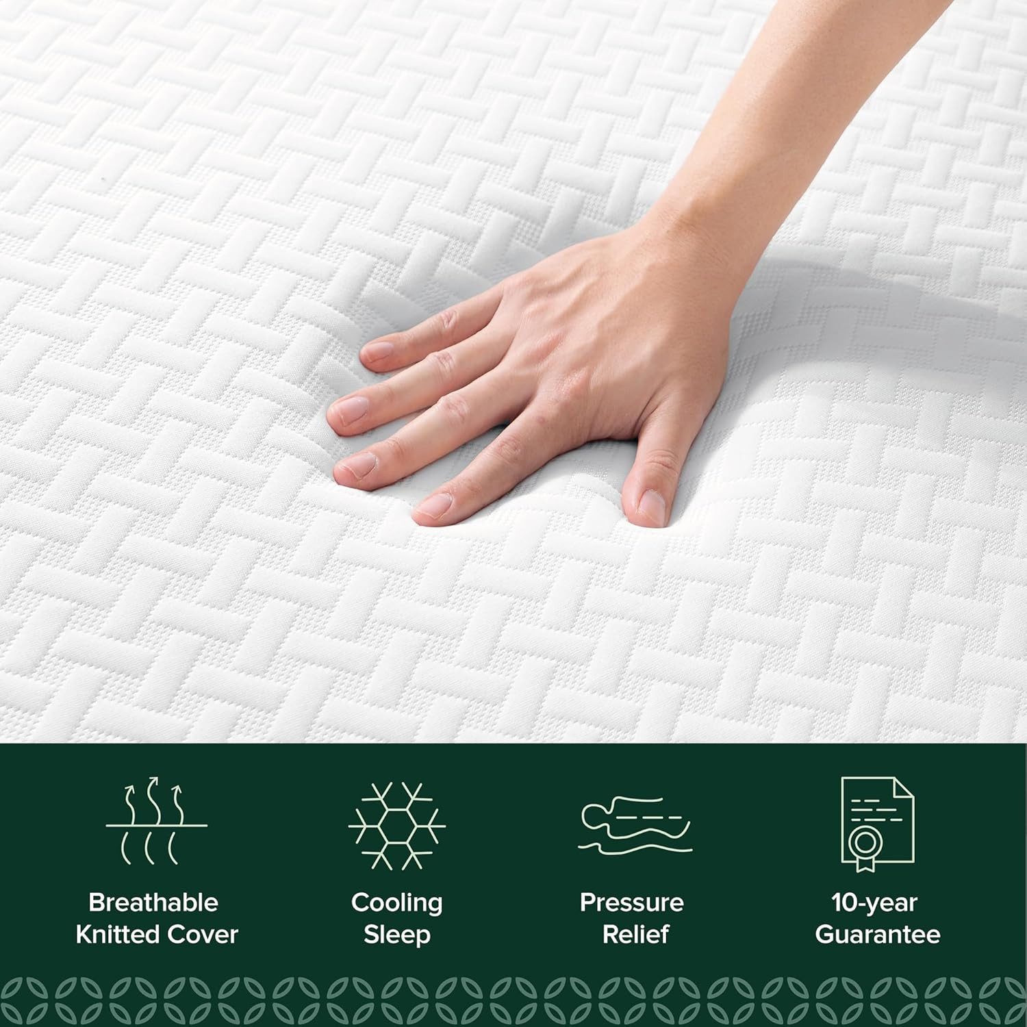 6 Inch Queen Cooling Essential Memory Foam Mattress [Newversion], Fiberglass Fre