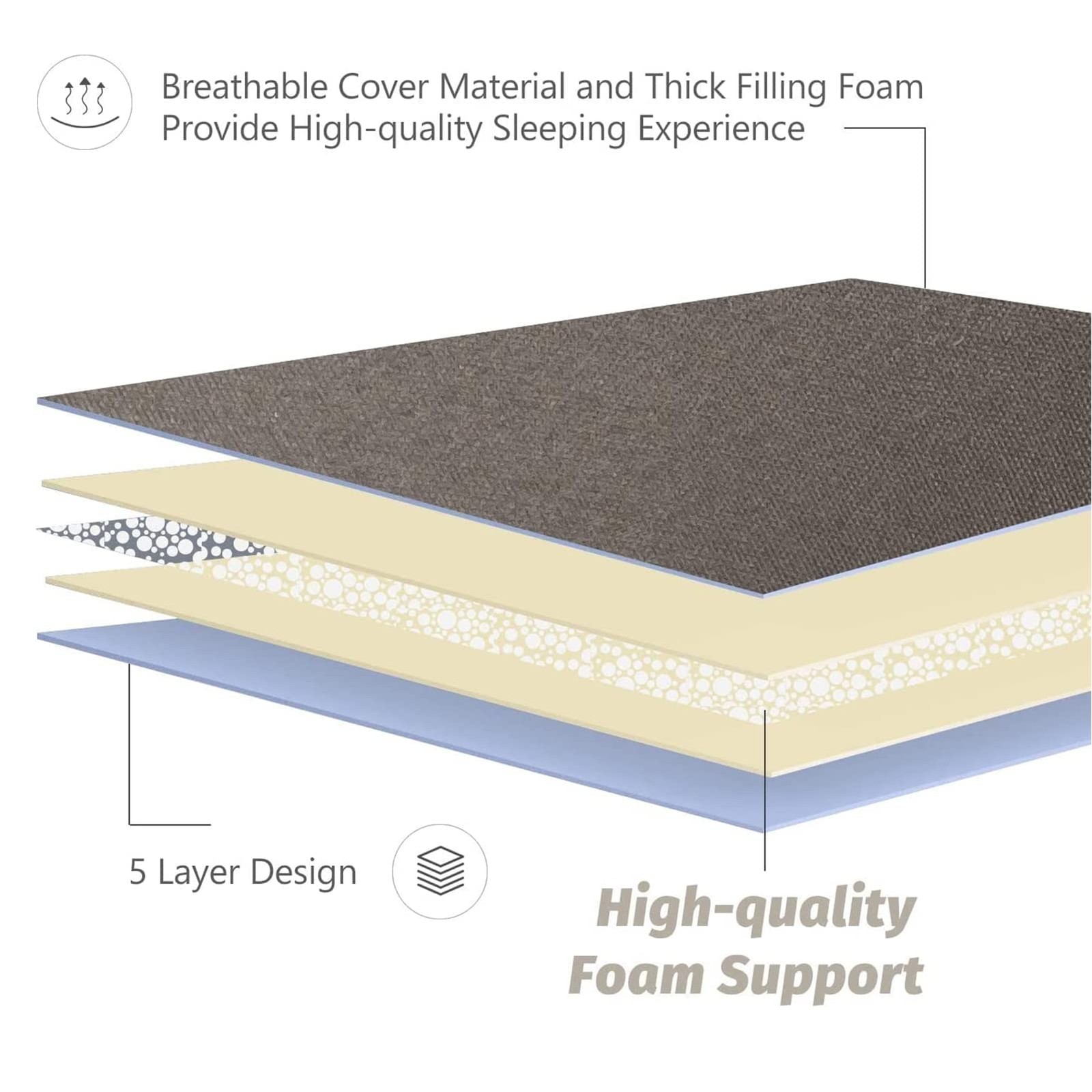 Shiki Futon Mattress Charcoal Grey King Size Tatami Sleeping Pad Roll Couch