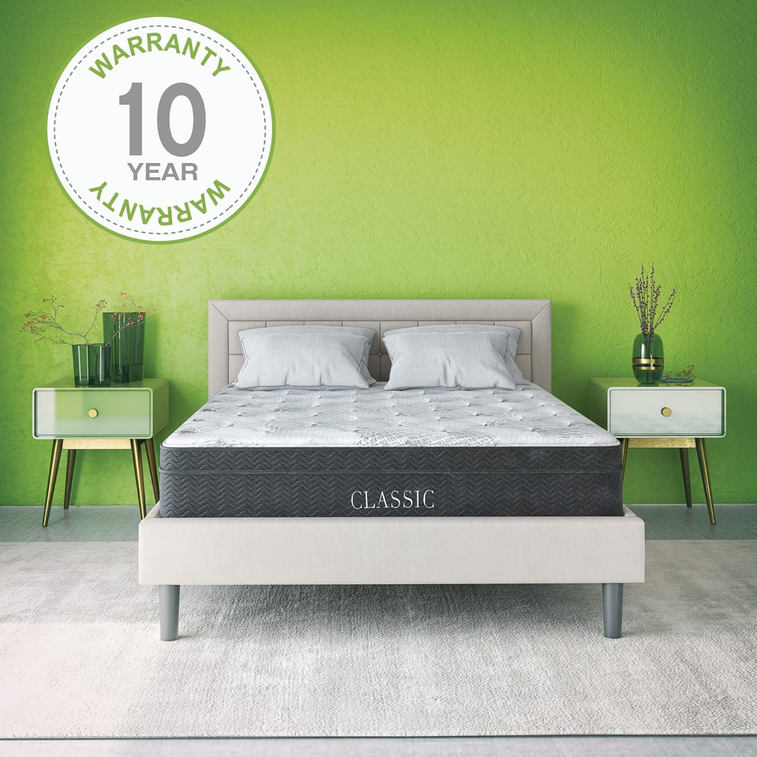 Cool Cloud 14″ Queen Gel Memory Foam Mattress for Back Pain Relief & Comfort