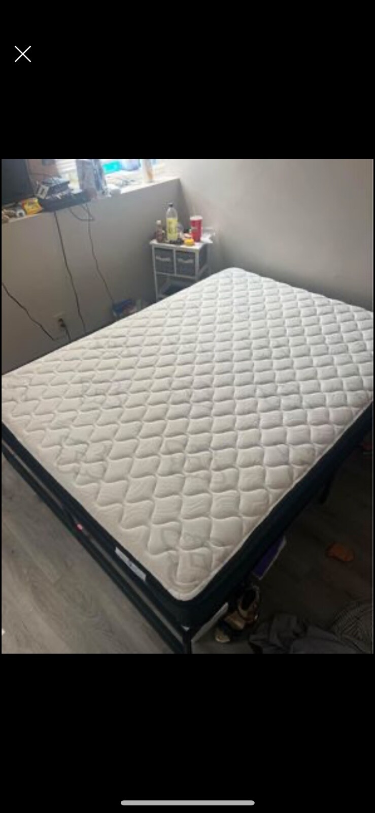 QUEEN Mattress, Slightly Used, Royal Heritage, White Mattress, Bed Frame