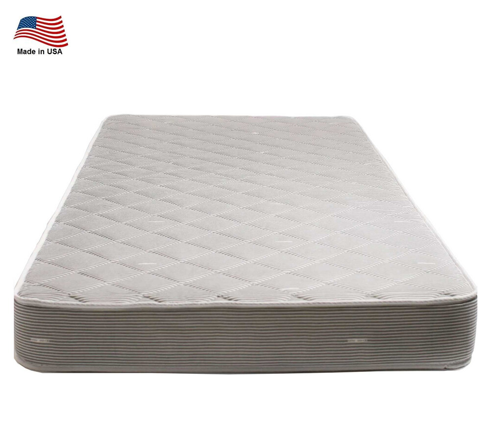 Mobile Luxury Mattress 6.5″ Gray, Pinstripe, Quilted Both Sides 42″W x 80″ Long