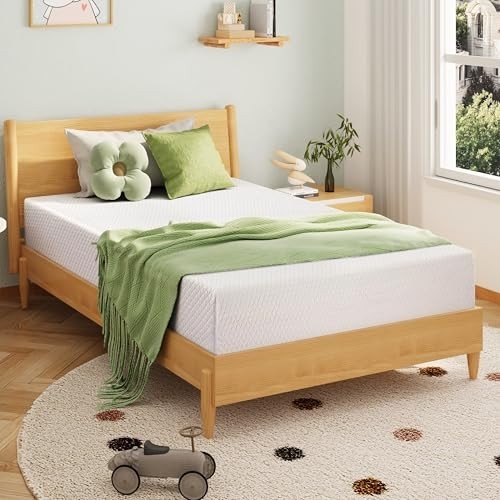 5-Inch Twin Memory Foam Mattress for Kids, Cooling Gel, Medium Firm Support, Cer