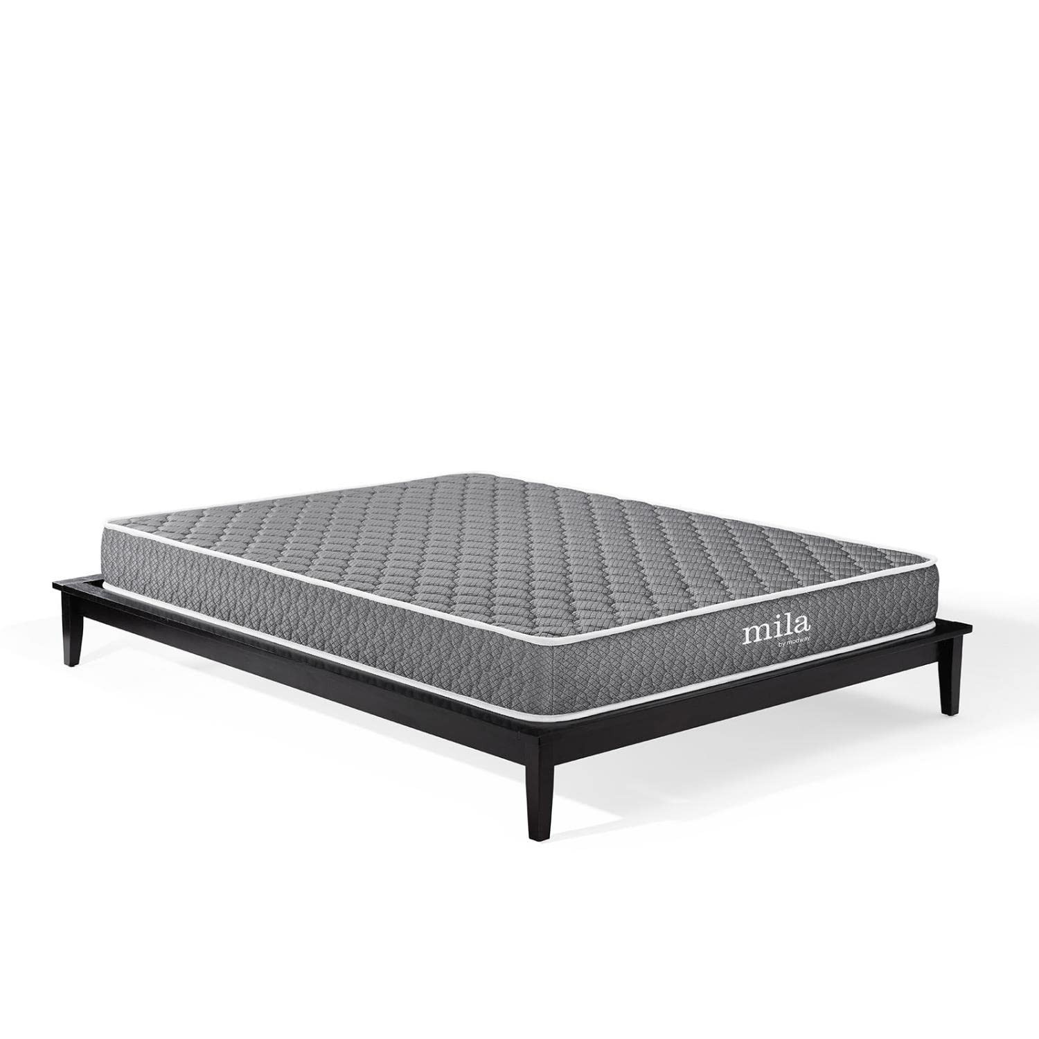 Modway Mila 8″ Queen Modern Style Memory Foam Mattress in Gray