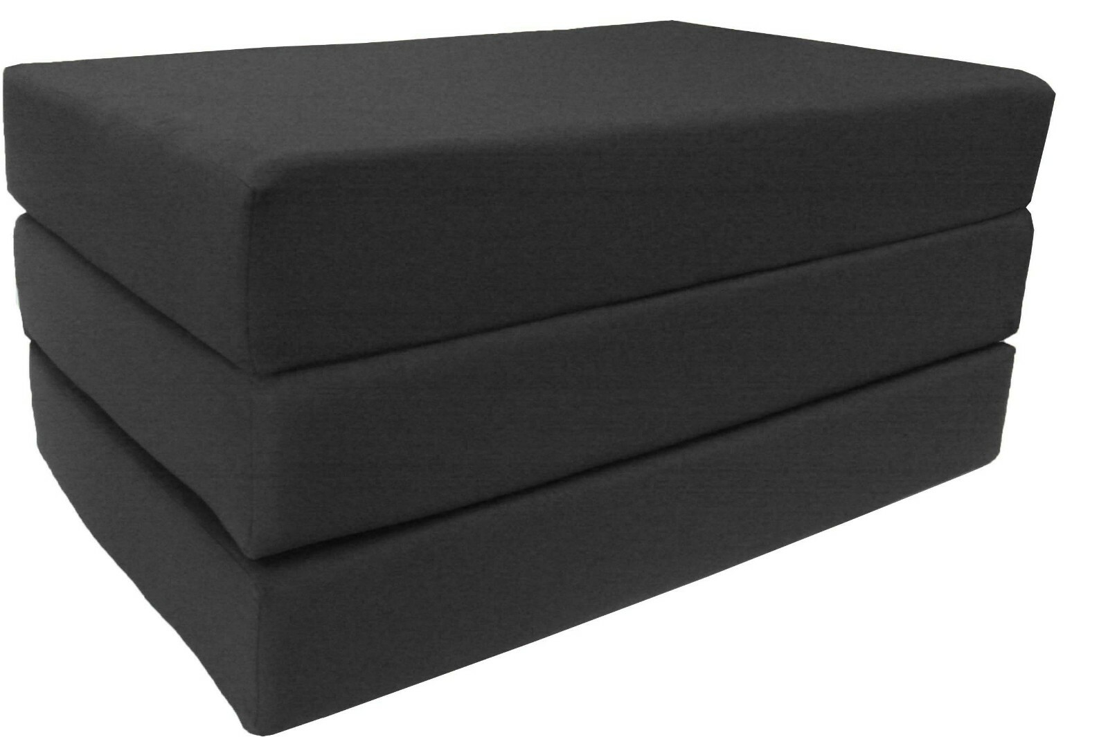 Full Trifold Foam Beds, Folding Mattresses, Ottoman, RV Mattress Black