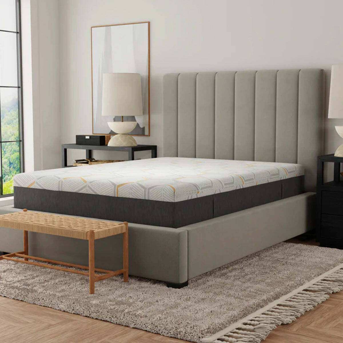 Bedplanet 12″ Copper Gel Infused Medium Firm Memory Foam Mattress