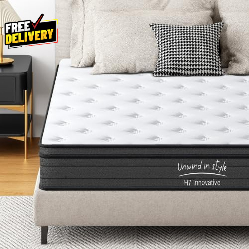 12 Inch Queen Memory Foam Hybrid Mattress Pocket Spring Medium Firm RV
