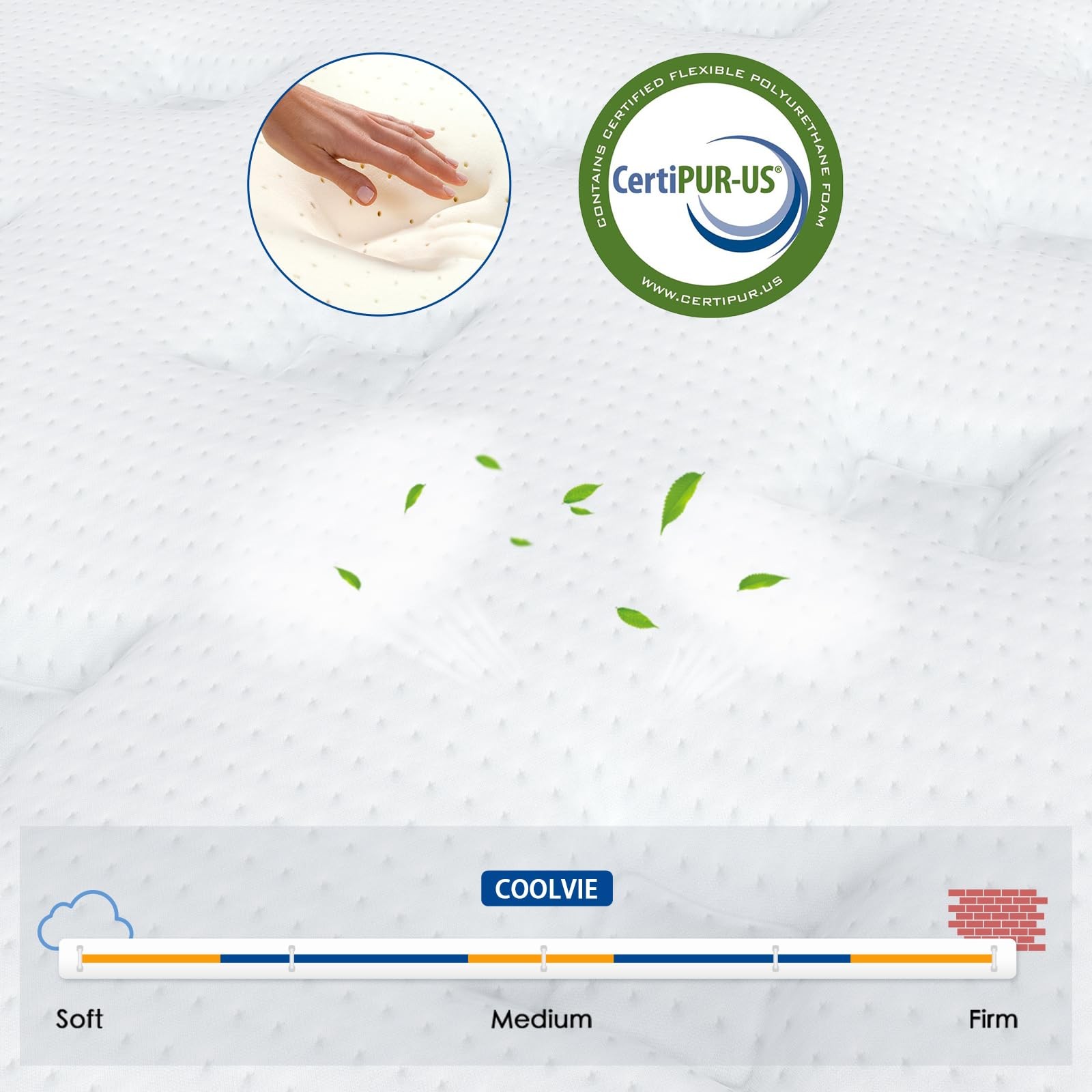 Coolvie Twin Mattress, 10 Inch Twin Size Hybrid Mattress, Individual Pocket Spri