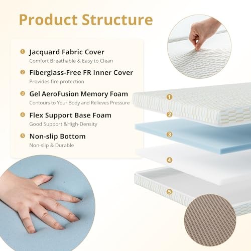 EGOHOME Folding Mattress 3 inch Trifold Memory Foam Mattress Single 3 Inch