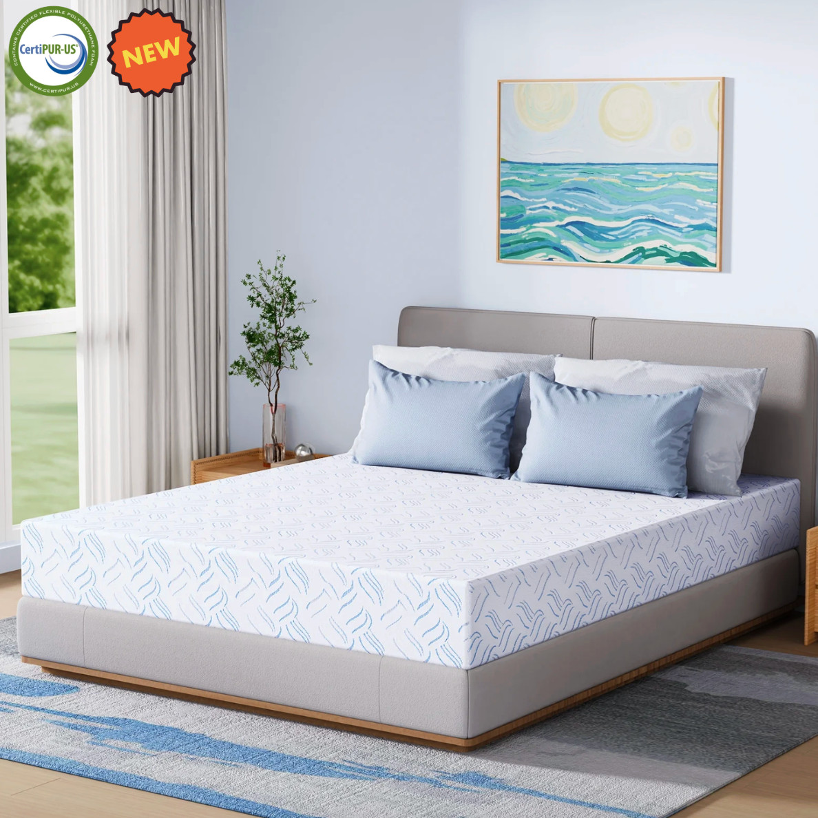 8″ Colchones California King Memory Foam Cama Cal King Size Mattress Euro Top
