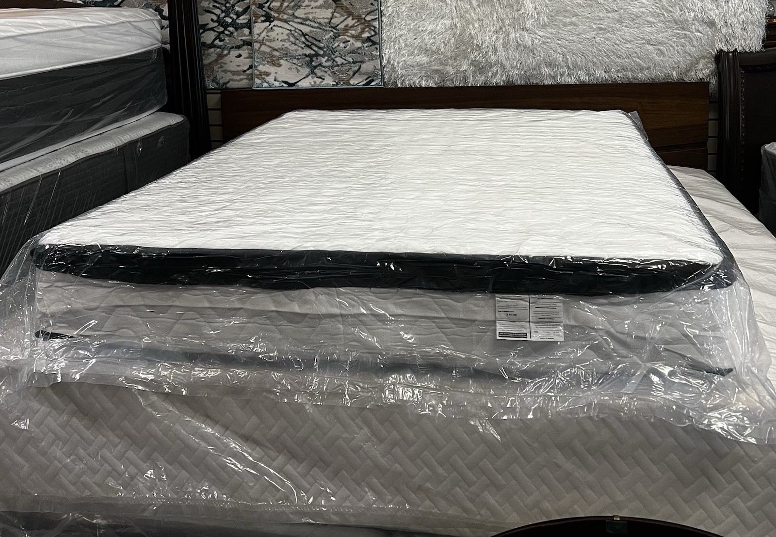 Molbius Full Medium Soft Hybrid Mattress, Pressure Relief, White/Black