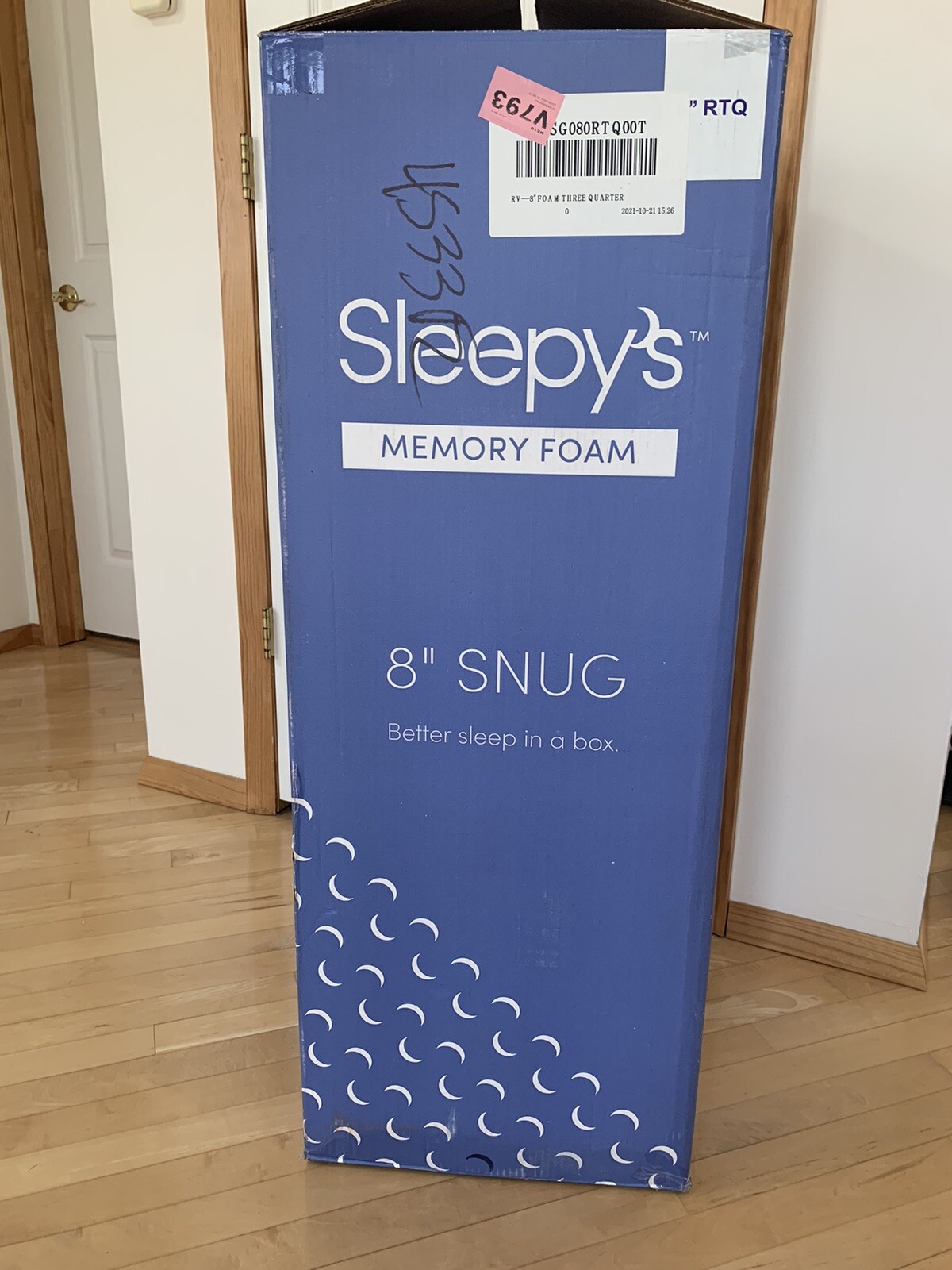 Sleepy’s Snug 8” Memory Foam RV Mattress Three Quarter 48x75x8”