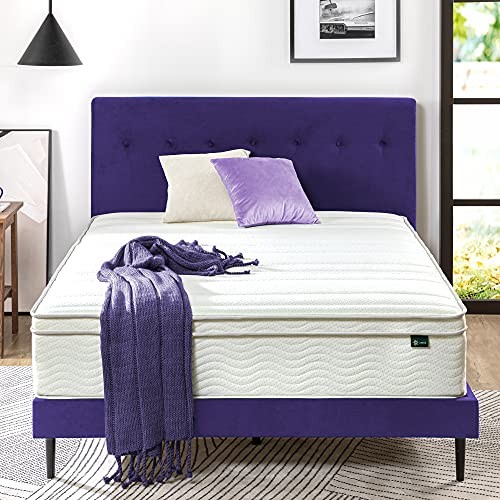 ZINUS 12″ FOAM AND SPRING MATTRESS FULL, CERTIPUR-US CERTIFIED FOAMS WHITE