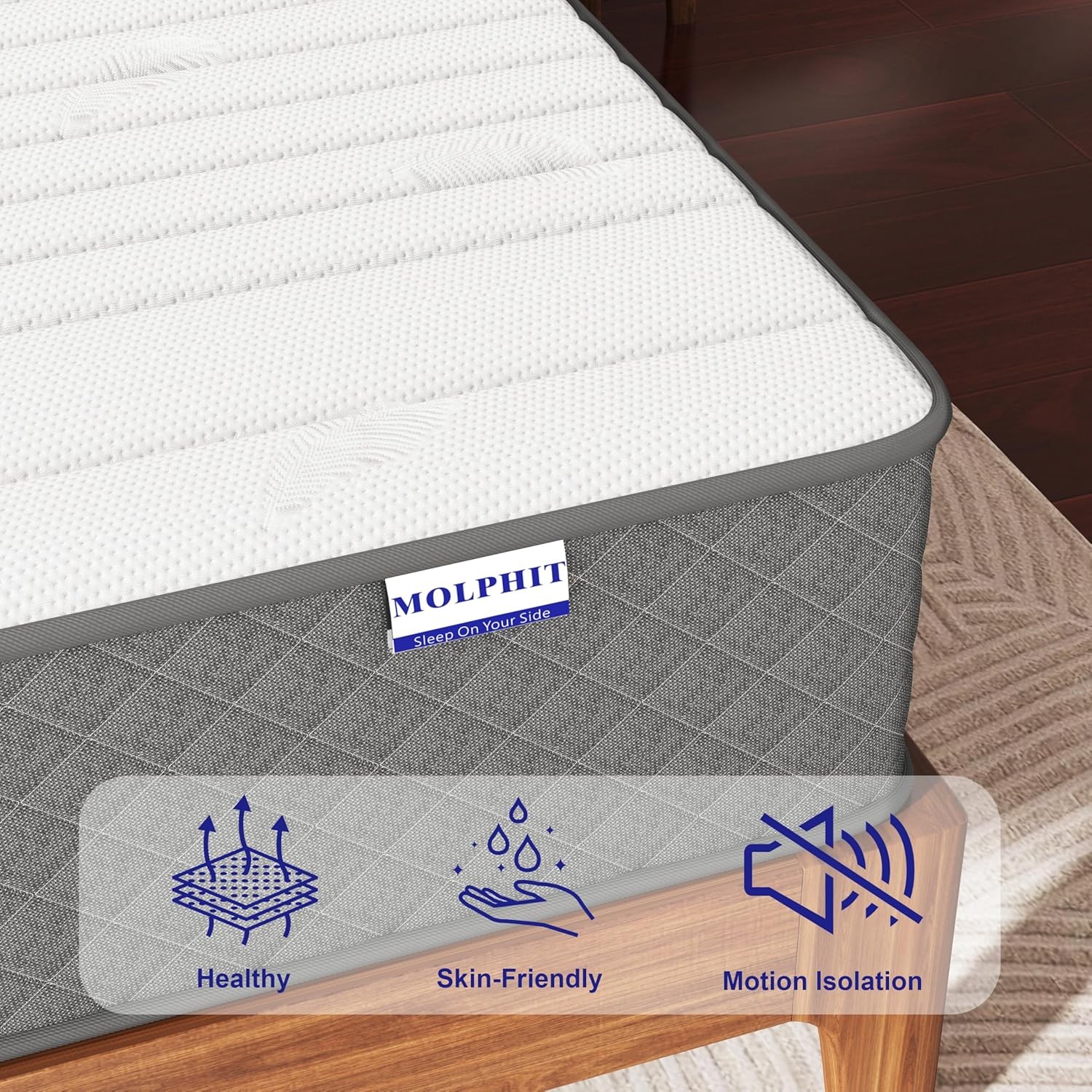 12 Inch Full Size Mattress Medium Firm Hybrid Mattress in a Box 7-Zone Memory