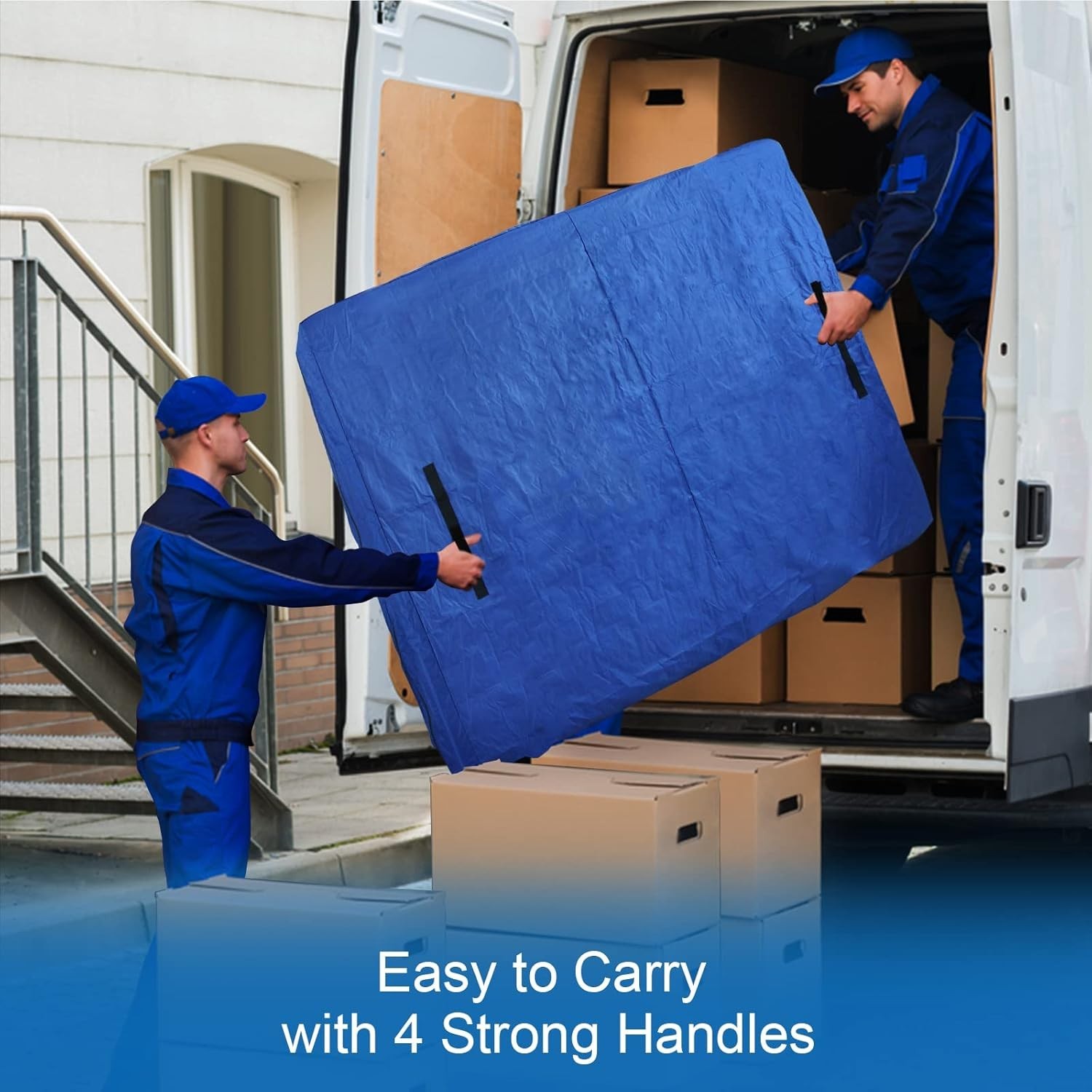 Dual Protection: Waterproof Twin XL Mattress Bags with Heavy-Duty Zipper – Blue