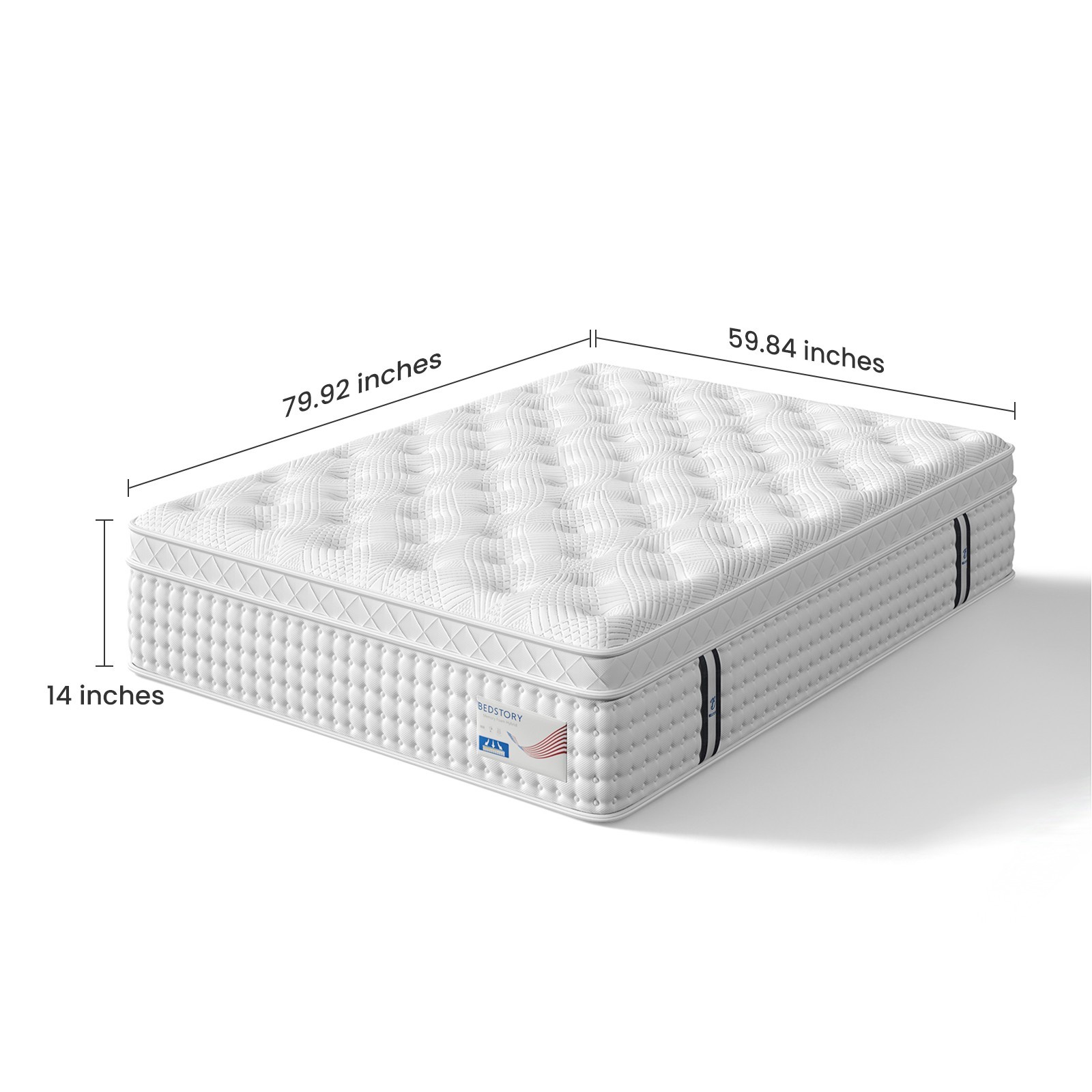 14 Inch Queen Hybrid Mattress – Memory Foam & Pocket Spring Bed Medium Firm