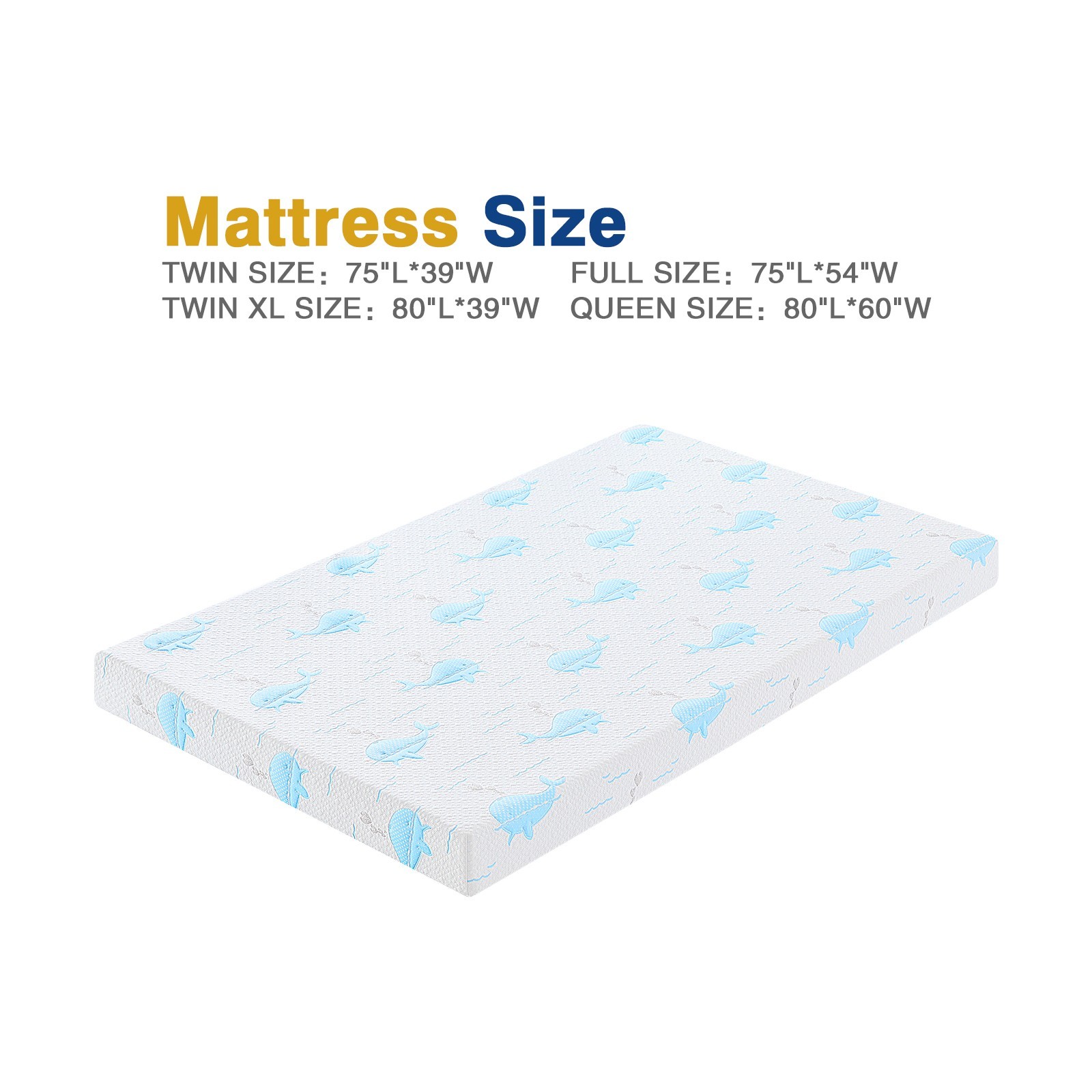 5″ 6″Gel Memory Foam Cooling Mattress with Breathable & Removable Cover in a Box