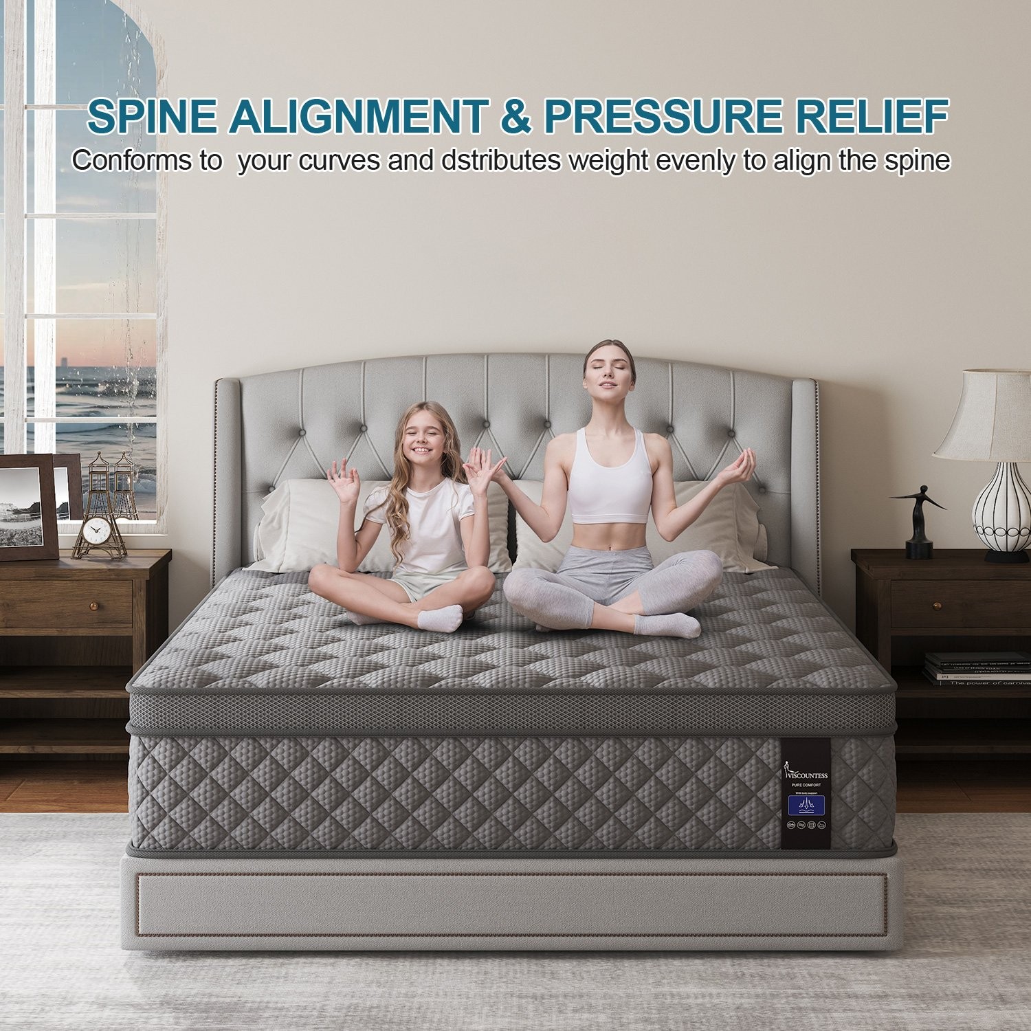 10″ Twin Full Queen King Size Mattress in a Box Hybrid Spring Gel Memory Foam