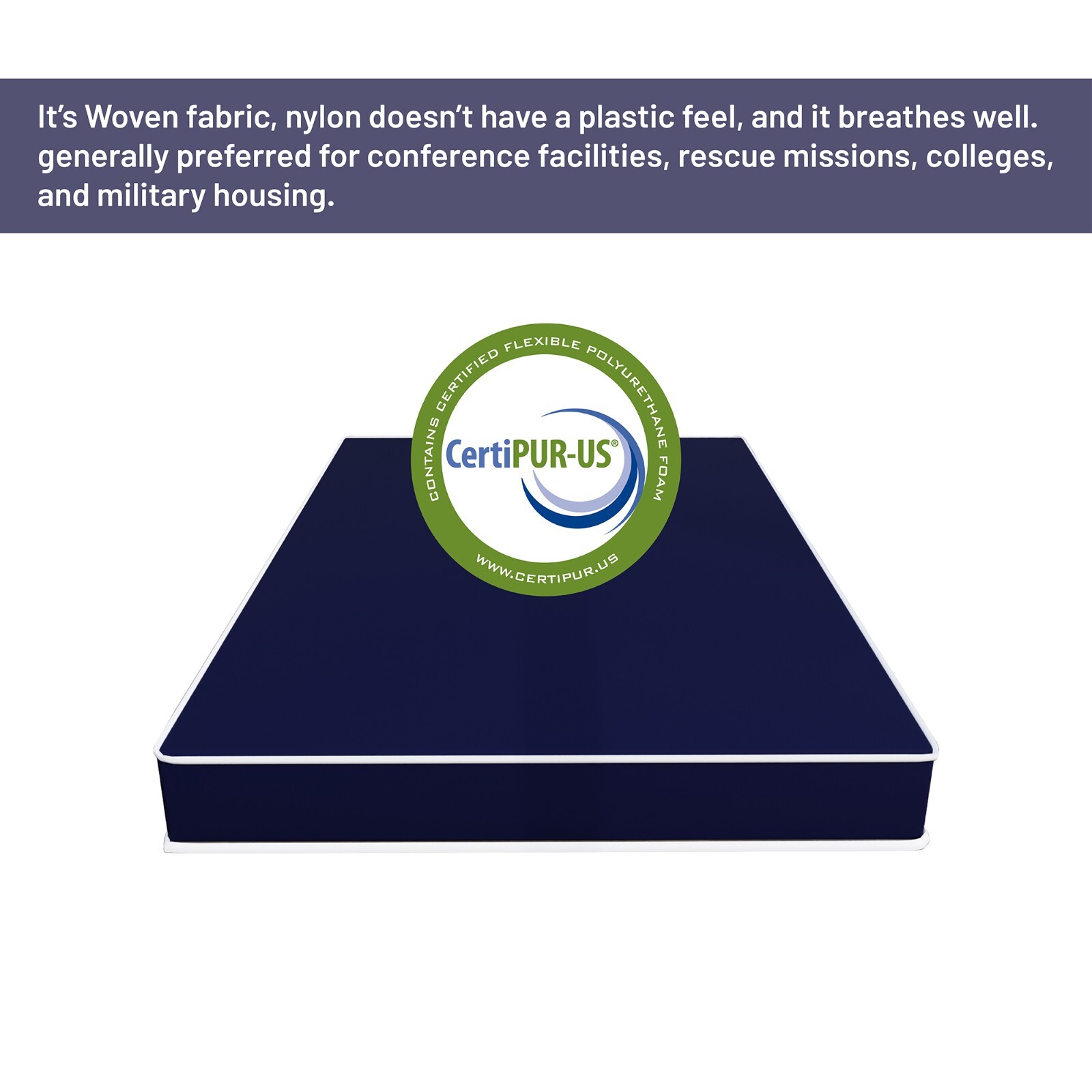 Continental Sleep, Medium Firm Water-Resistance Foam Vinyl Mattress.