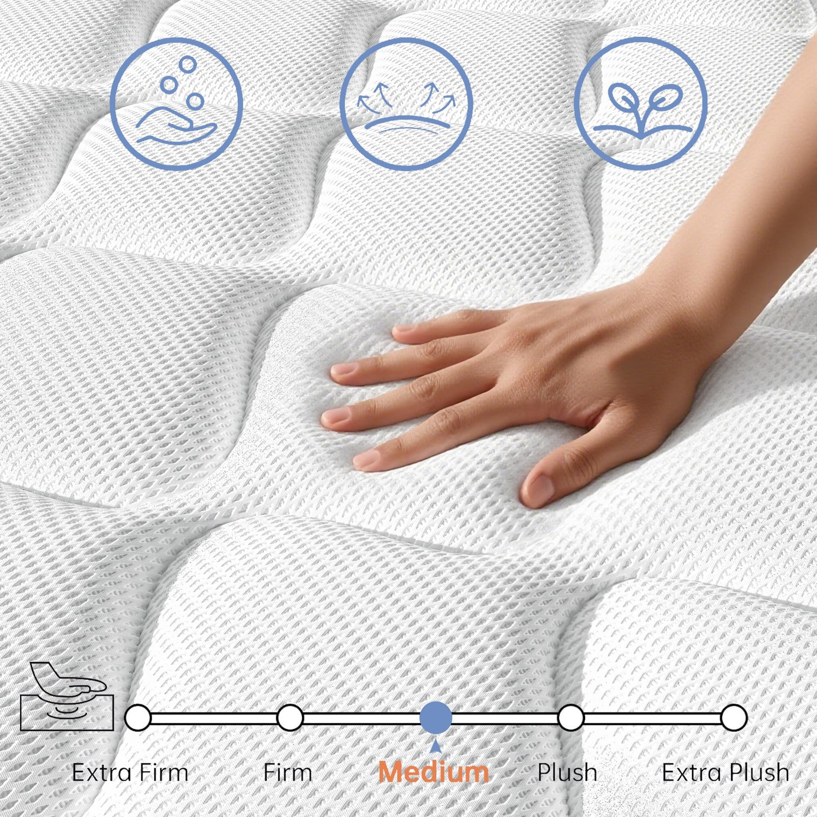 Full Size Mattress, 10 Inch Memory Foam Mattress in a Box with Pocket Spring,…