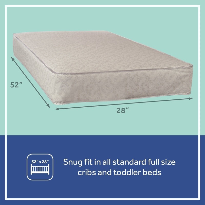 2-Stage Innerspring Baby Crib Mattress Waterproof Hypoallergenic Firm Support US