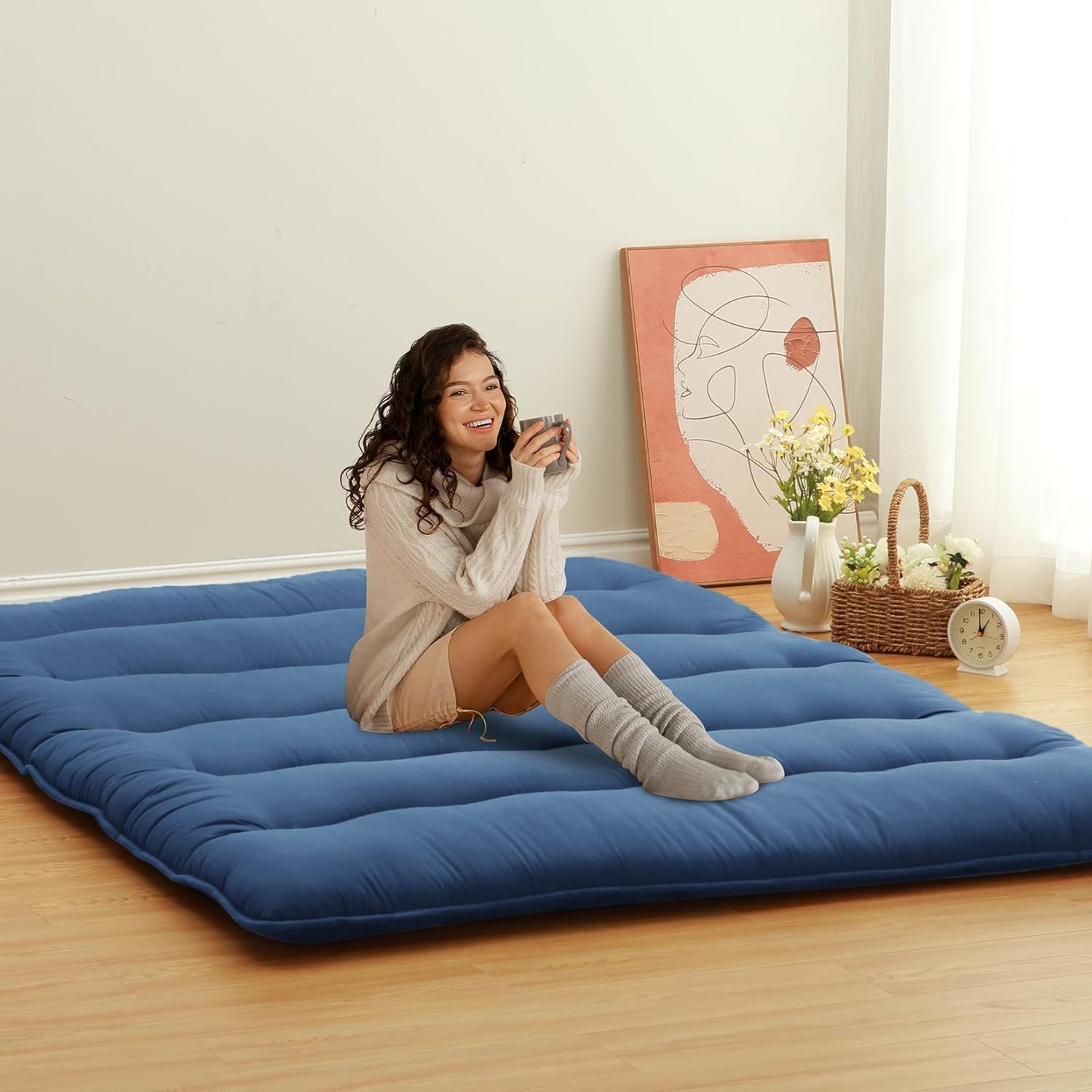 Garvee Futon Mattress Tatami Mat Japanese Sleeping Floor Mattress Futon Foldable