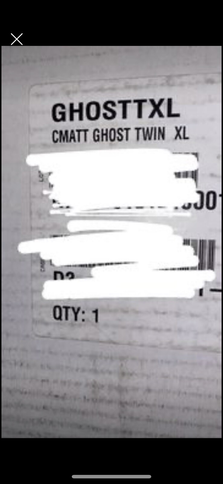 GHOST BED TWIN XL ( HYBRID GEL )