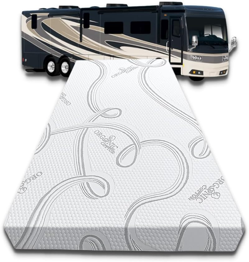 3-Inch Bunk (28″ X 75″) High Density Foam RV Mattress Replacement, Firm, Pressur