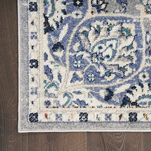 Nourison Alfombra de 1 pies 10 pulgadas x 2 pies 10 pulgadas, color gris