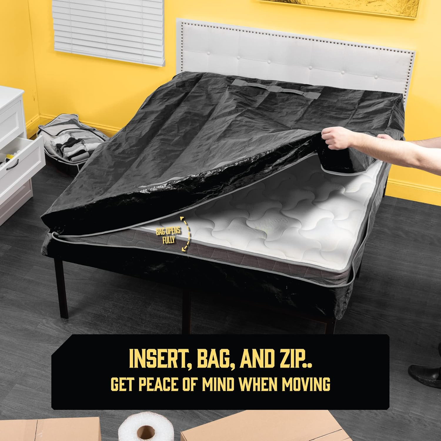 Mattress Bags for Moving with 8 Handles – Cali King Size – Extra-Thick Mattress