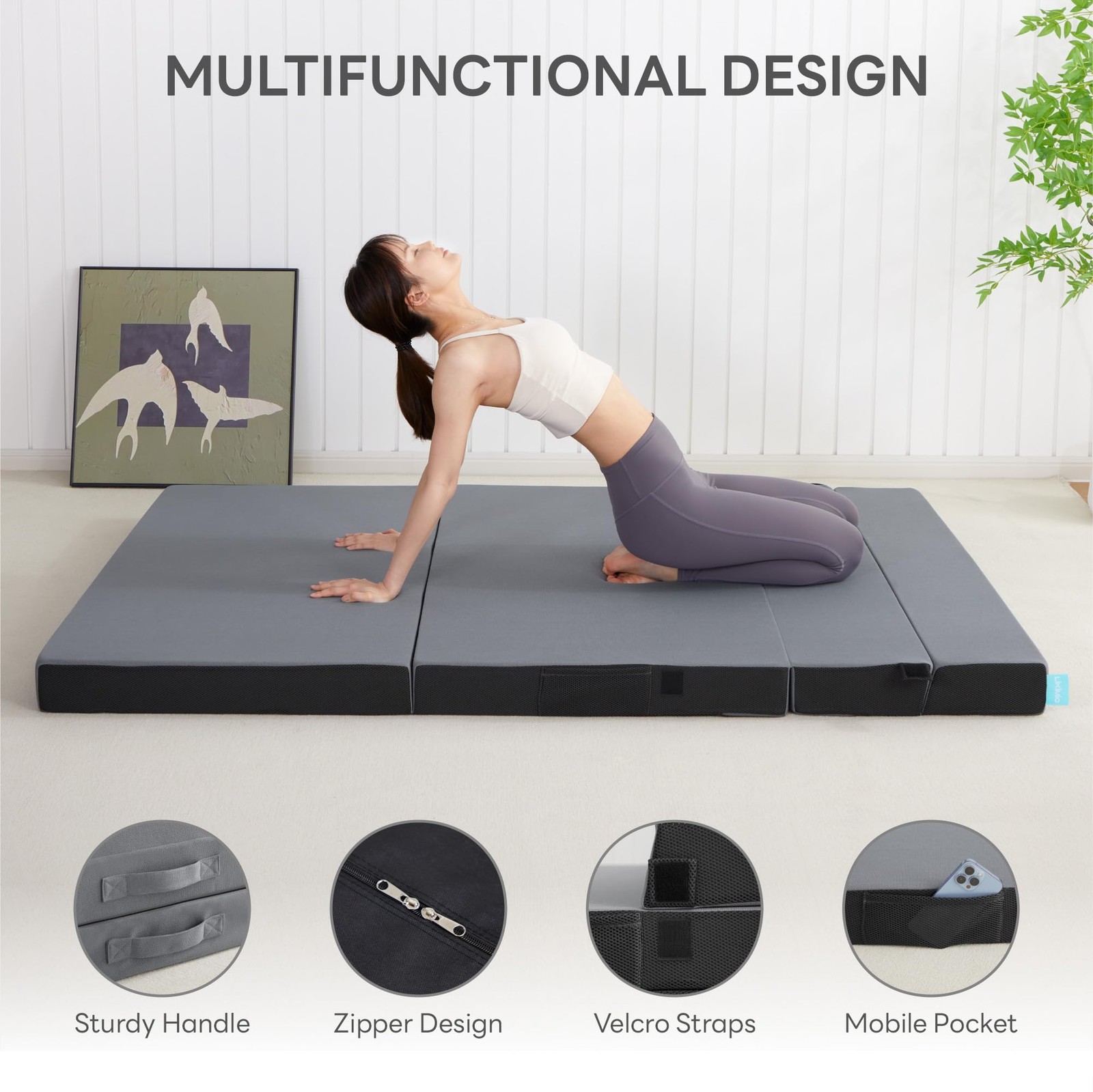 Folding Mattress Full, High Density Foam Mattress with Breathable and Washabl…
