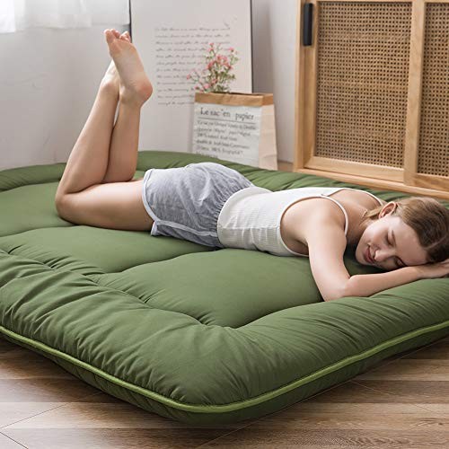 Futon Mattress Size Japanese Floor Mattress, Thicken Tatami Mat Twin Green