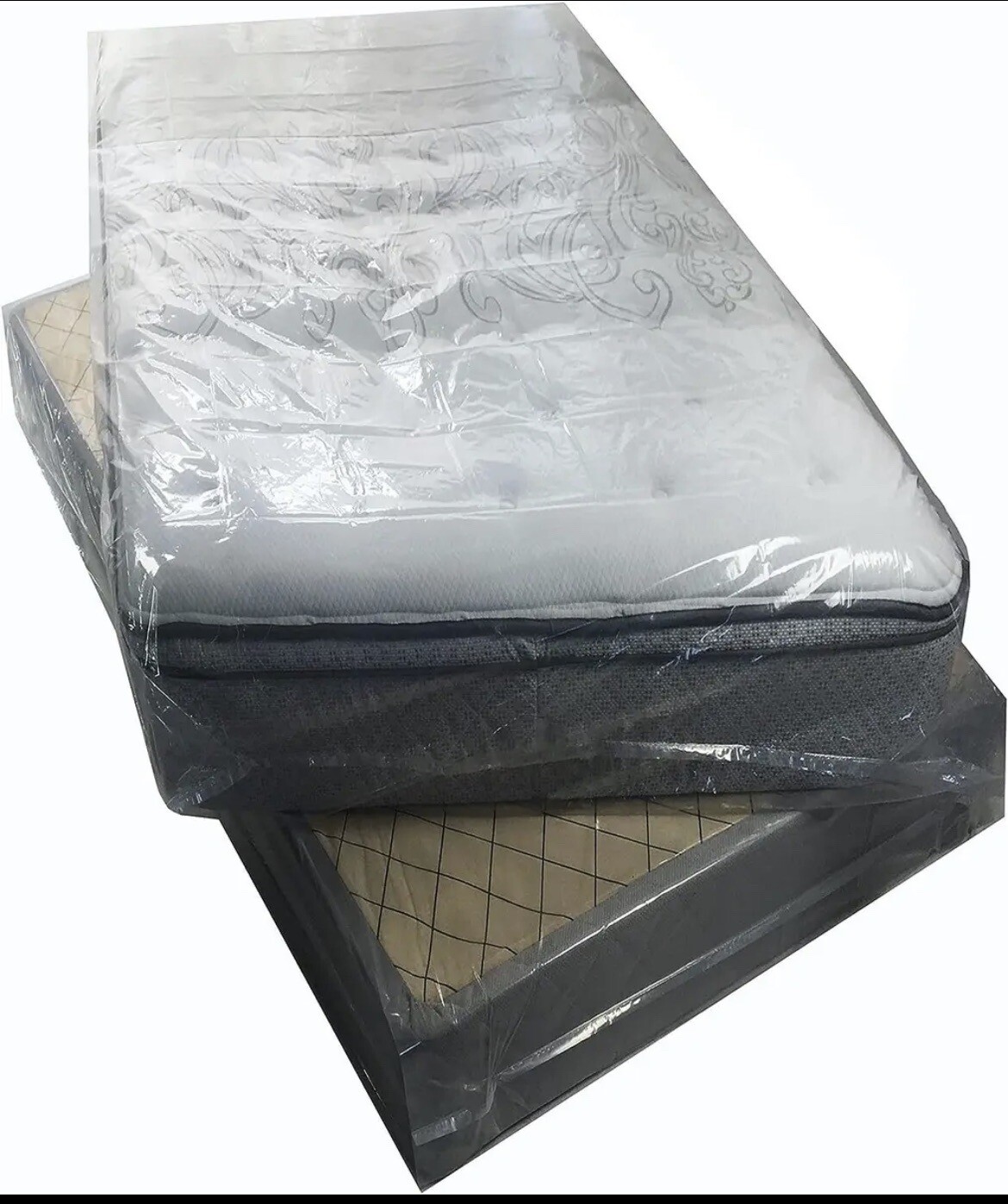 Uboxes Twin Size Mattress Covers, 40″ x 12″ x 86″, Cover, Clear 2 Pack