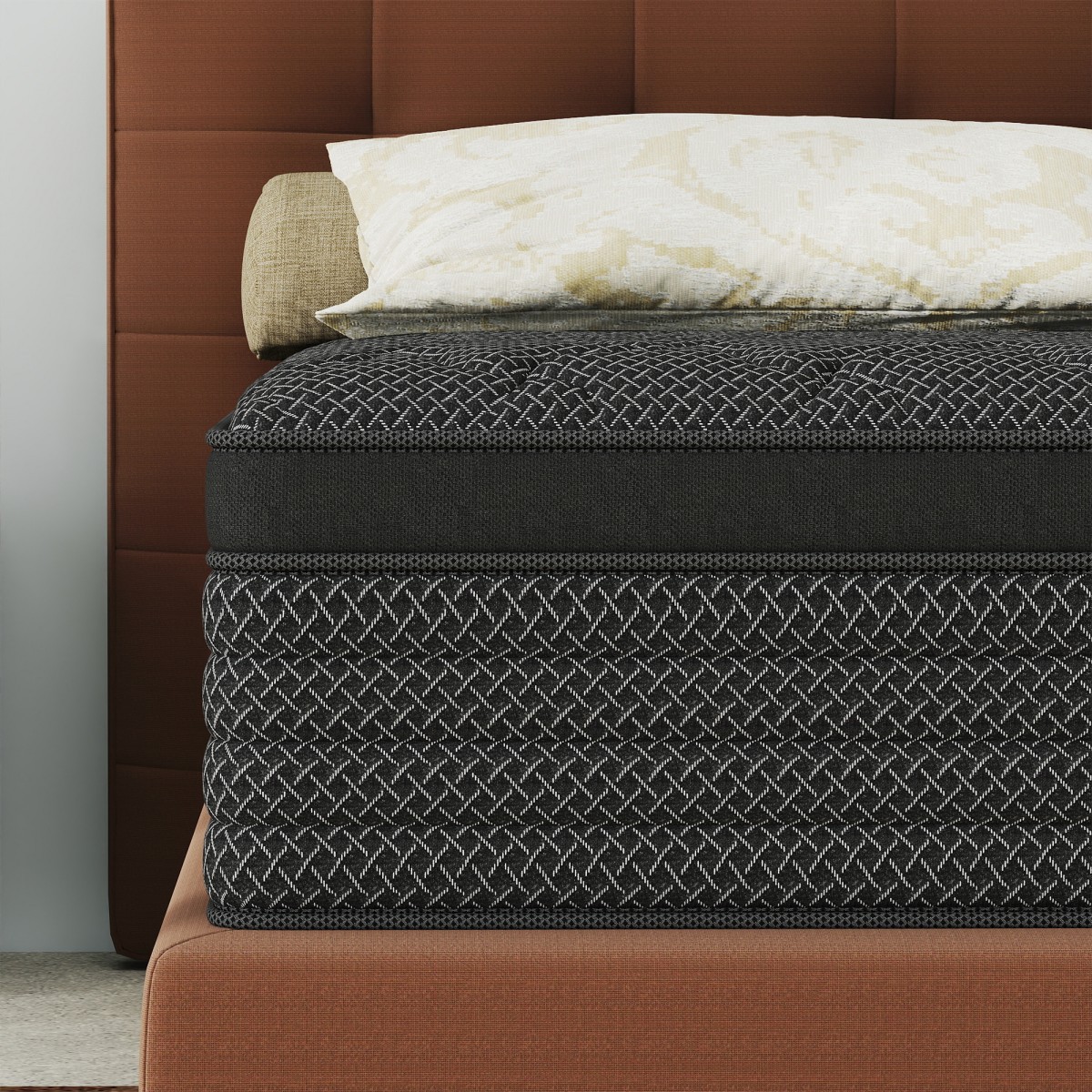 12″/14″ Black Mattress Gel Memory Foam Springs Twin Full Queen King Bed In a Box