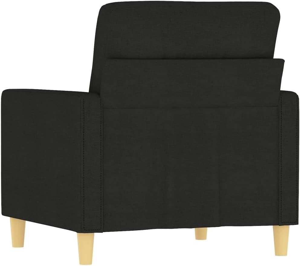 Modern Sofa Chair Bla 23.6″ Fabric Upholstered Armchair with Thi