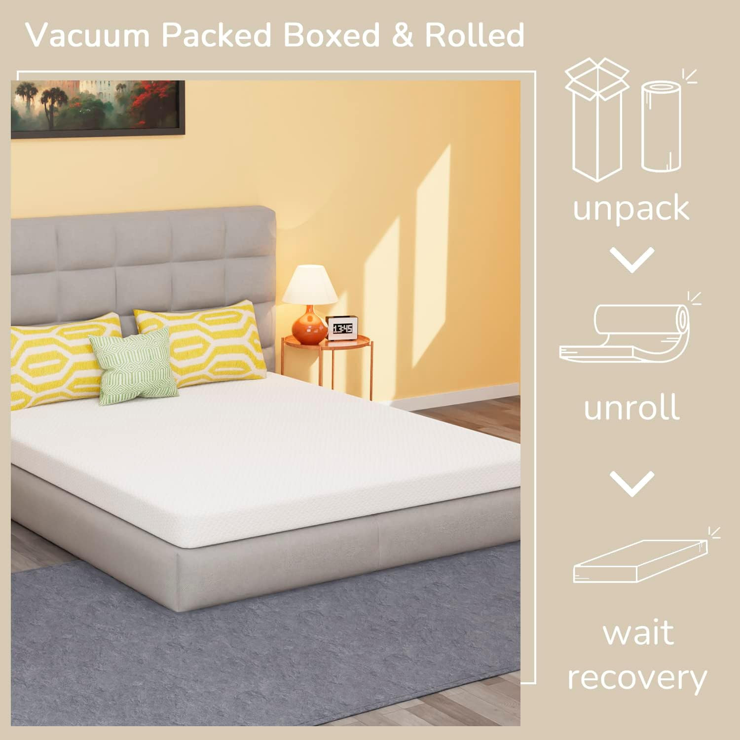ON SALE Gel Memory Foam Bed Mattress KING Comfortable Sleep Soft NO BACK PAIN 5″