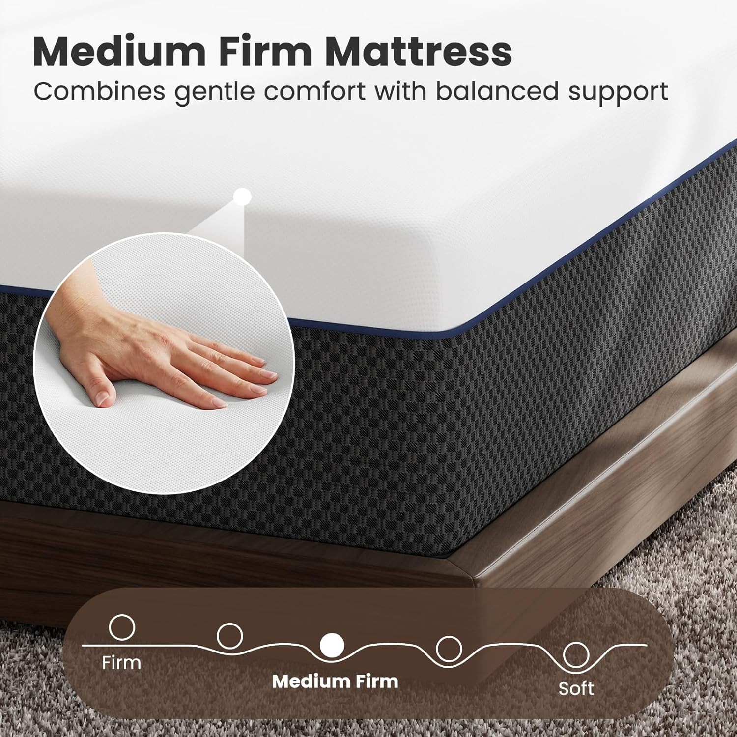 6″ Twin Memory Foam Mattress in a Box, Pressure Relieving Fiberglass Free