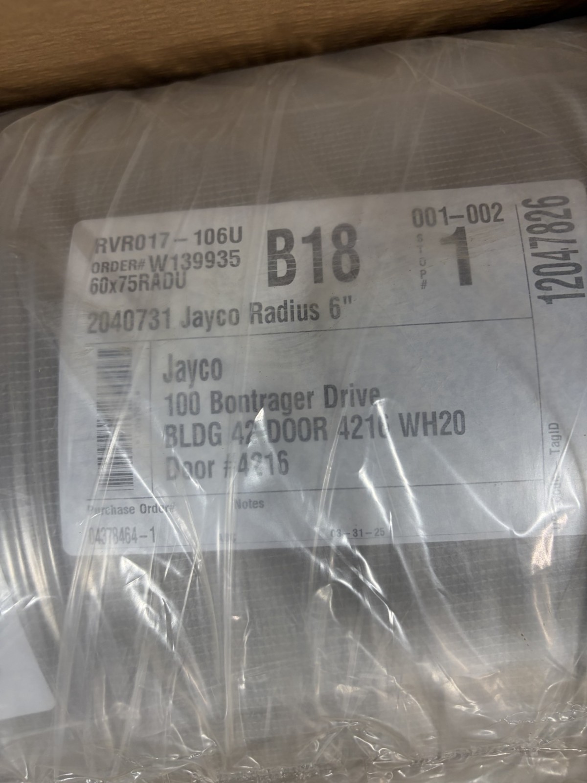 RVR017-106U RV Mattress 60x74x6, High-Quality Foam Mattress Jayco 2040731 BNA