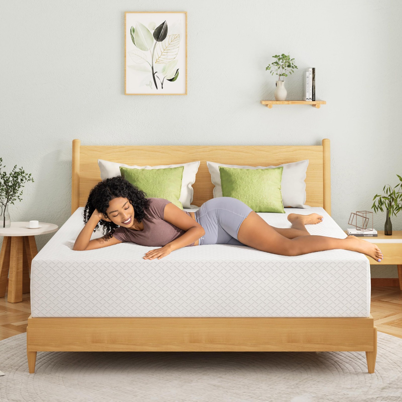 EGOHOME 8 Inch Twin Mattress, Memory Foam Mattress with Cooling Green Tea…