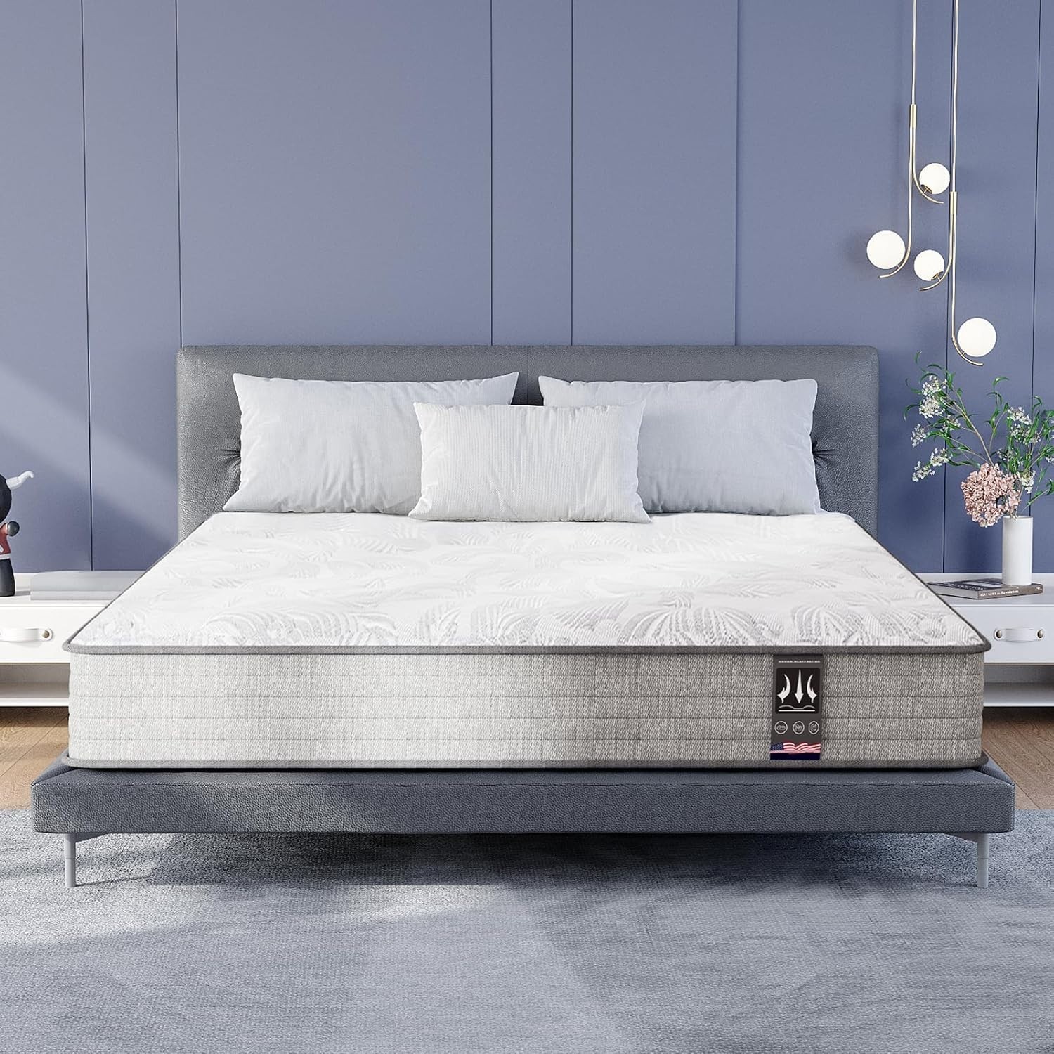 10″ 12″ 14″ Gel Memory Foam Spring Hybrid Mattress Twin Full Queen King in a Box