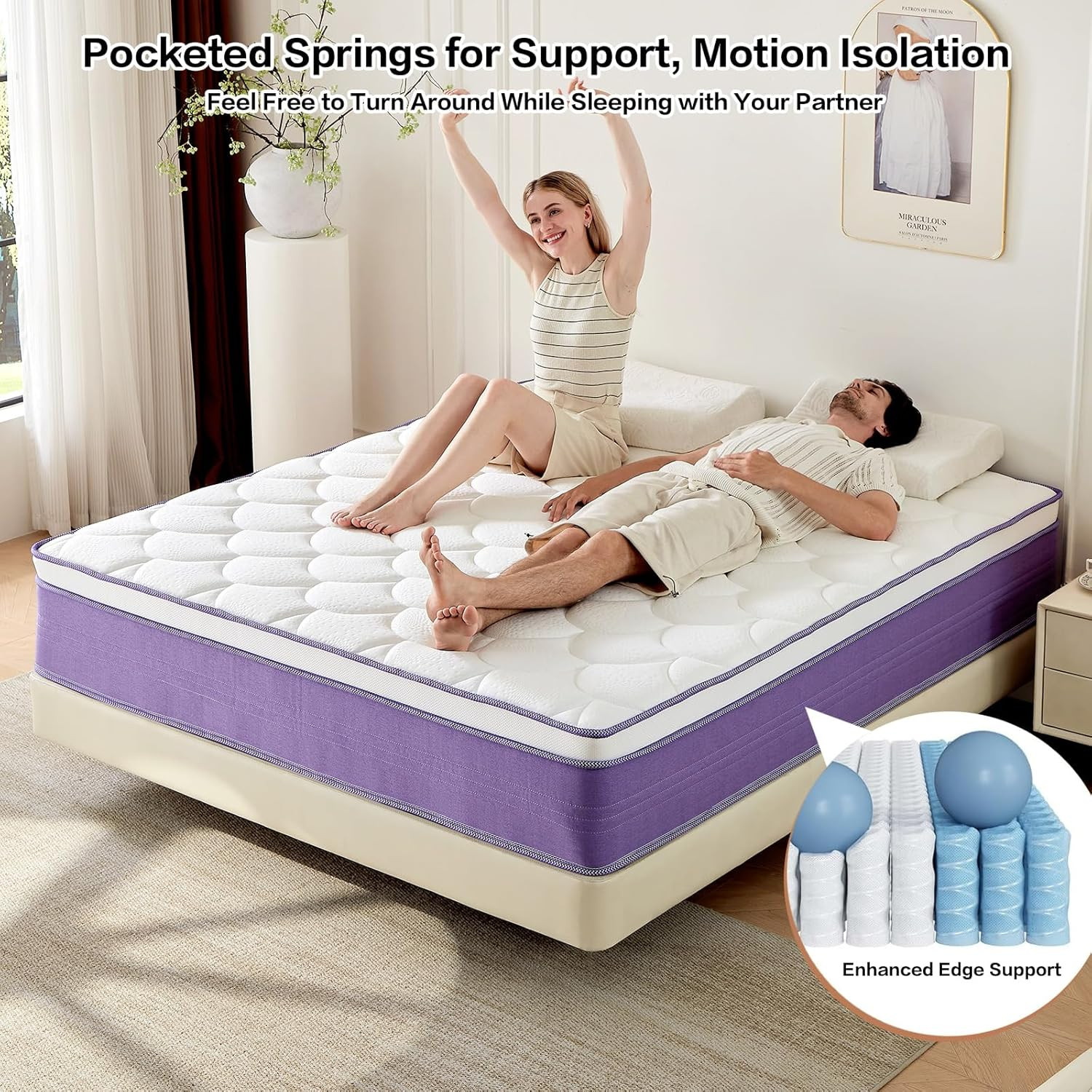 12″ Medium Firm Memory Foam Full Mattress with Pocket Springs & Edge Support