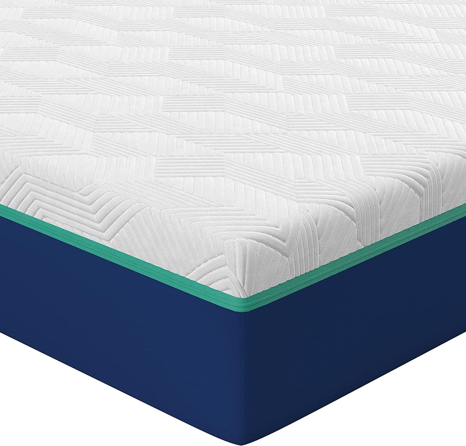 10″ Hybrid Mattress with Memory Foam & Bonnell Springs – Full Size, White