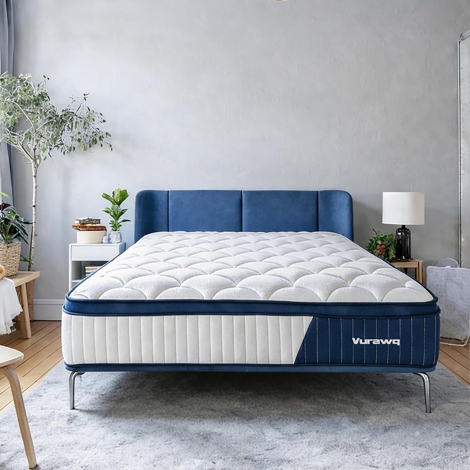 Queen Hybrid Mattress Foam Pocket Spring Gel Memory Foam Breathable Plush